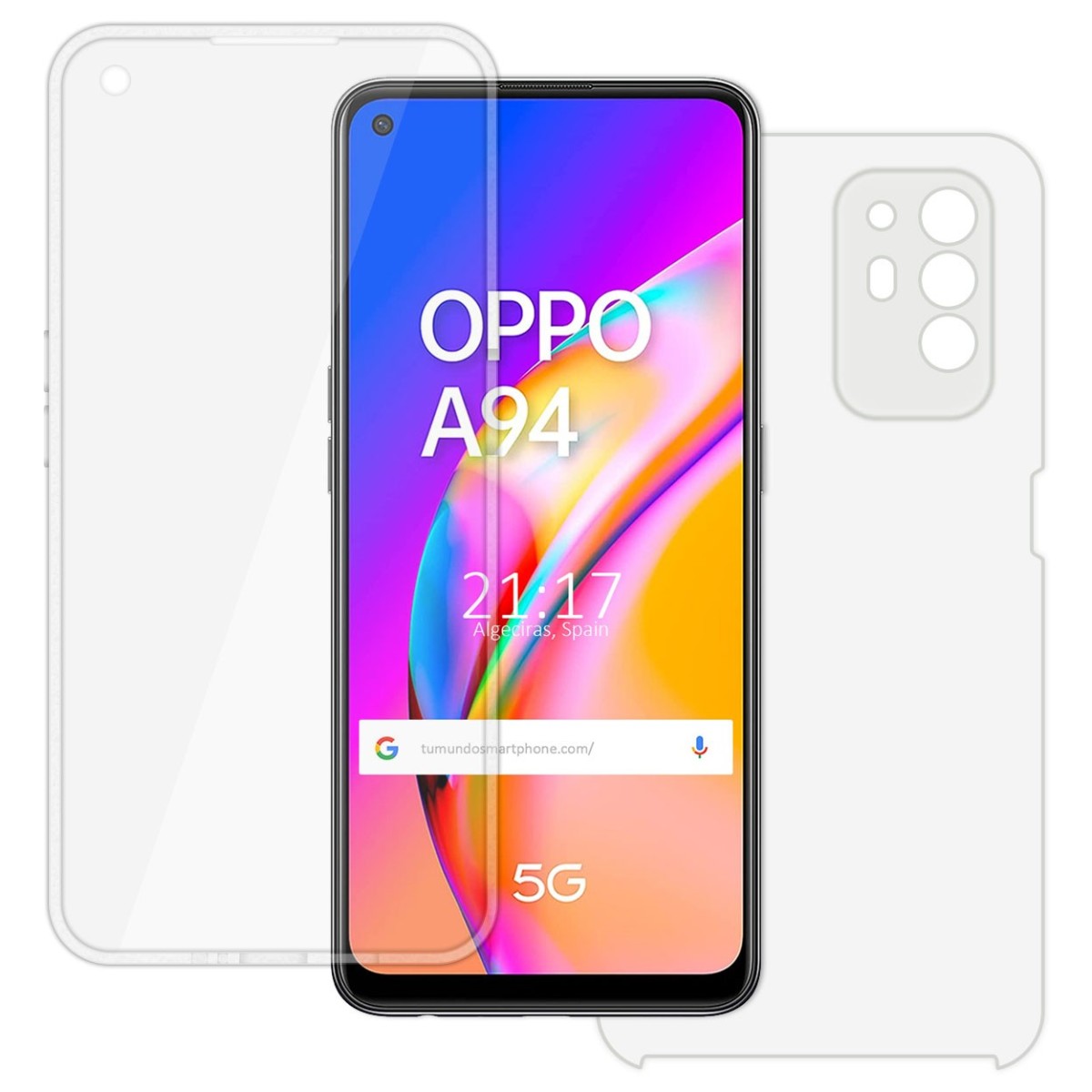 Funda Doble Transparente Pc + Tpu Full Body 360 para Oppo A94 5G
