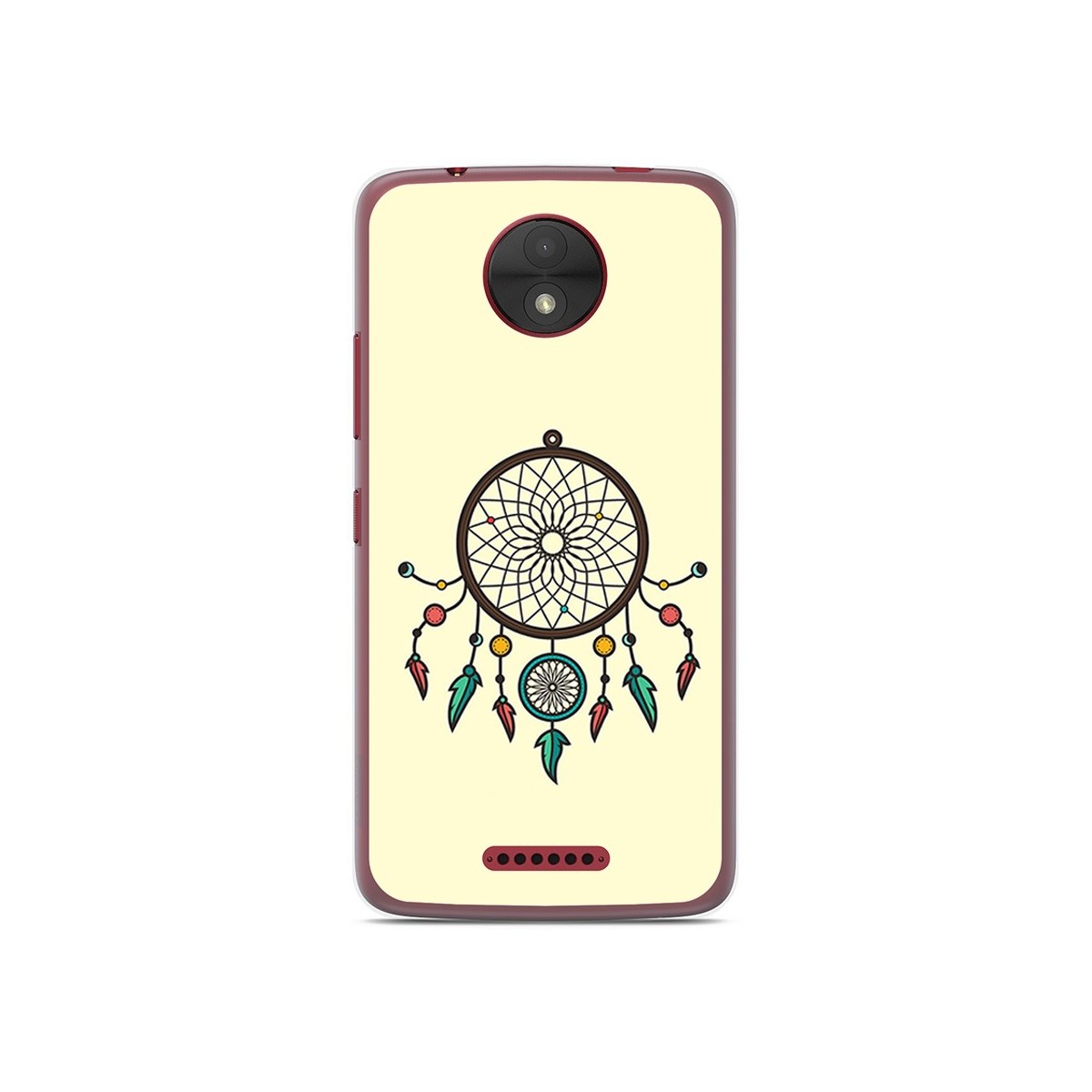 Funda Gel Tpu para Motorola Moto C Diseño Atrapasueños Dibujos