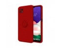 Funda Silicona Líquida Ultra Suave con Anillo para Samsung Galaxy A22 5G color Roja