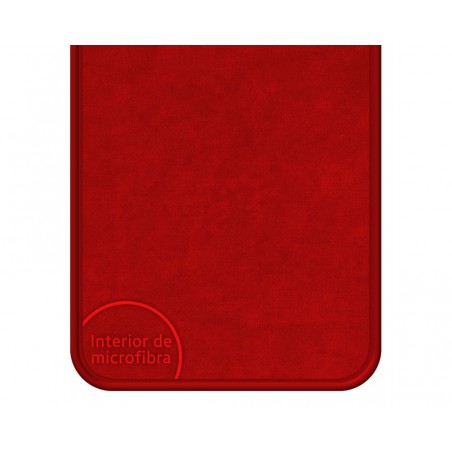 Funda Silicona Líquida Ultra Suave con Anillo para Samsung Galaxy A22 5G color Roja