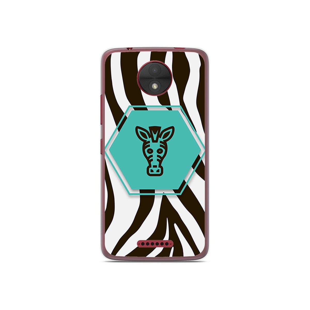 Funda Gel Tpu para Motorola Moto C Diseño Cebra Dibujos