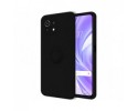 Funda Silicona Líquida Ultra Suave con Anillo para Xiaomi Mi 11 Lite 4G / 5G / 5G NE color Negra
