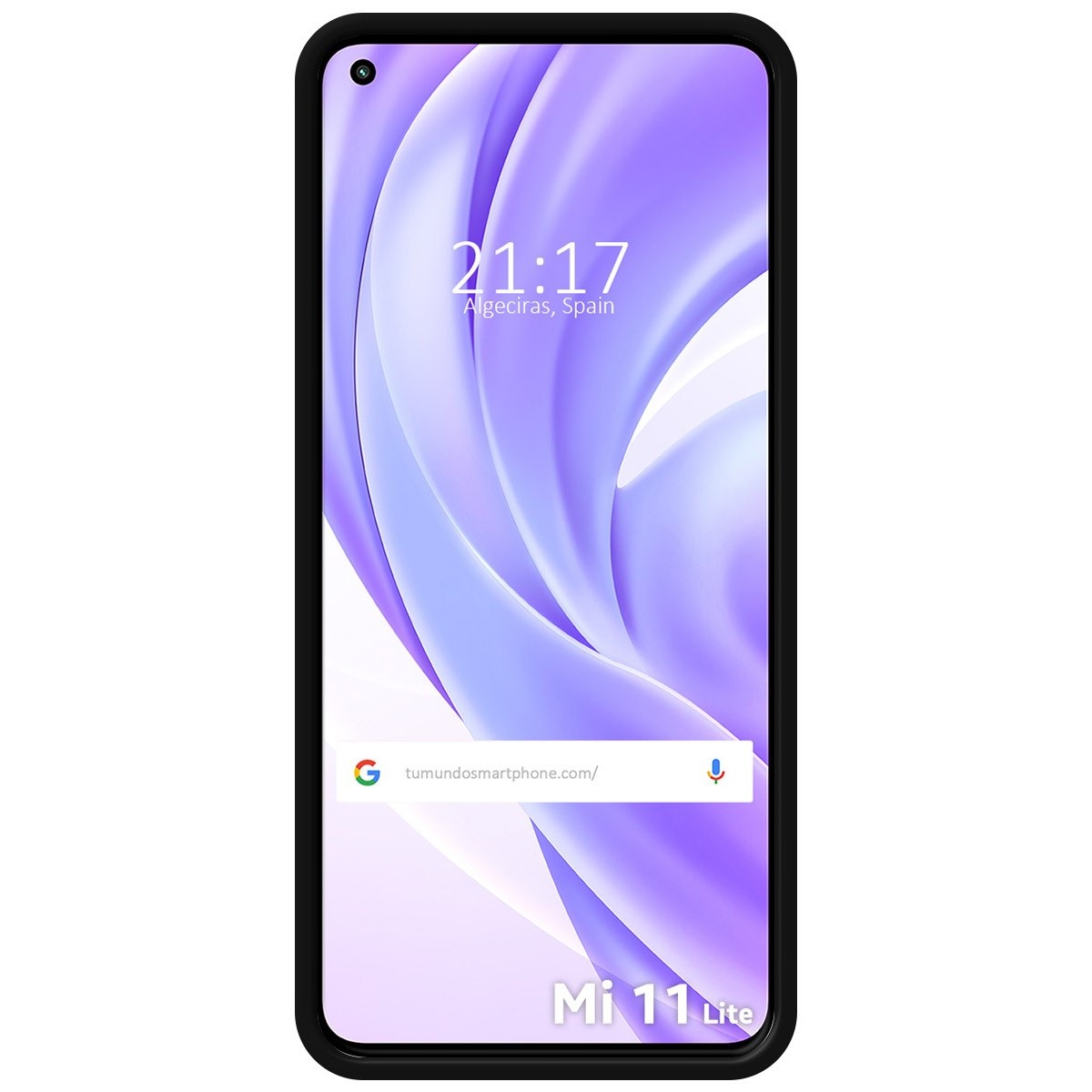 Funda Silicona Líquida Ultra Suave con Anillo para Xiaomi Mi 11 Lite 4G / 5G / 5G NE color Negra