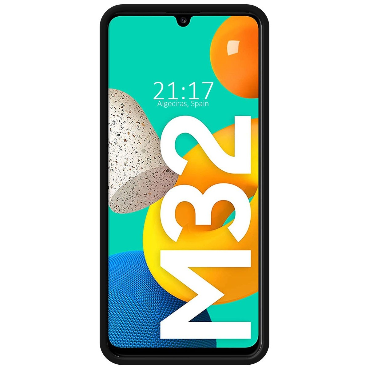 Funda Silicona Líquida Ultra Suave para Samsung Galaxy M32 color Negra