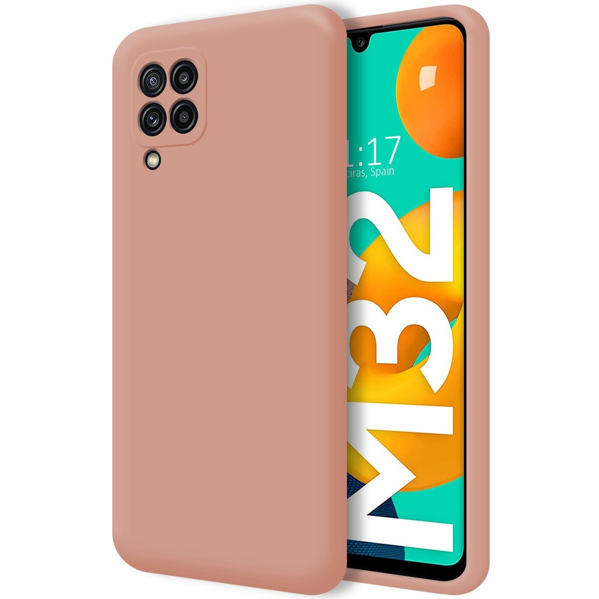 Funda Silicona Líquida Ultra Suave para Samsung Galaxy M32 color Rosa