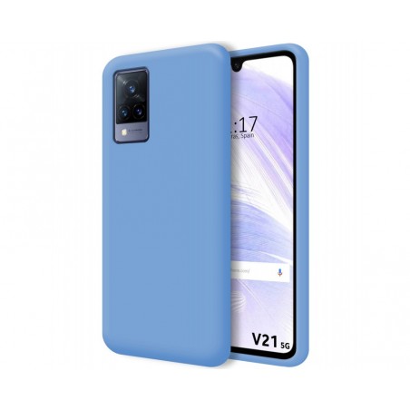 Funda Silicona Líquida Ultra Suave para Vivo V21 5G color Azul