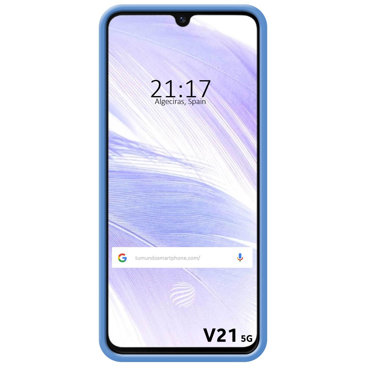 Funda Silicona Líquida Ultra Suave para Vivo V21 5G color Azul