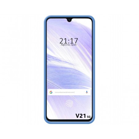 Funda Silicona Líquida Ultra Suave para Vivo V21 5G color Azul