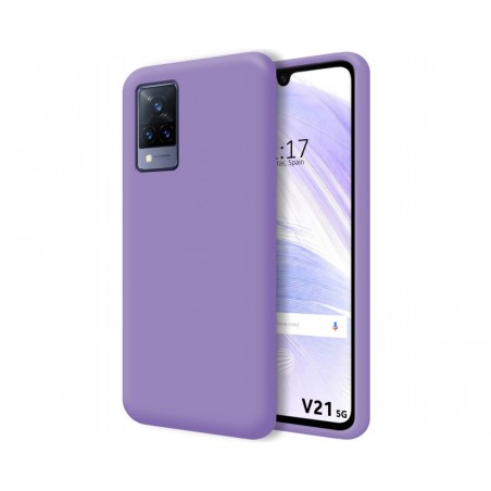 Funda Silicona Líquida Ultra Suave para Vivo V21 5G color Morada