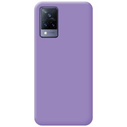 Funda Silicona Líquida Ultra Suave para Vivo V21 5G color Morada 2