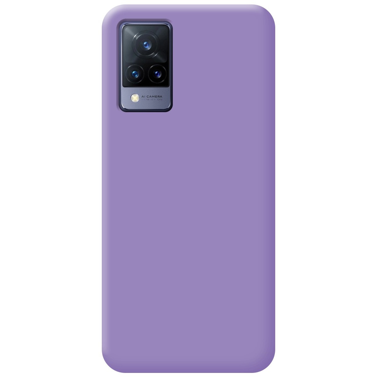 Funda Silicona Líquida Ultra Suave para Vivo V21 5G color Morada