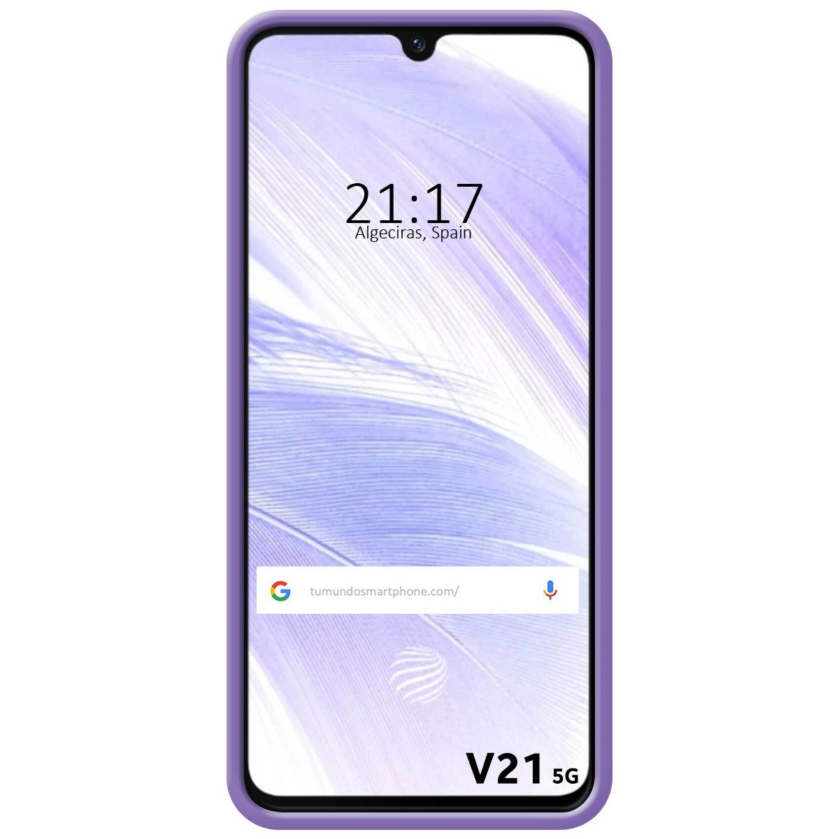 Funda Silicona Líquida Ultra Suave para Vivo V21 5G color Morada