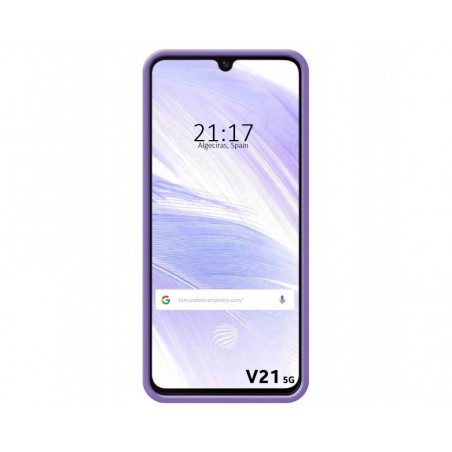 Funda Silicona Líquida Ultra Suave para Vivo V21 5G color Morada