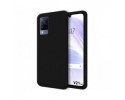 Funda Silicona Líquida Ultra Suave para Vivo V21 5G color Negra