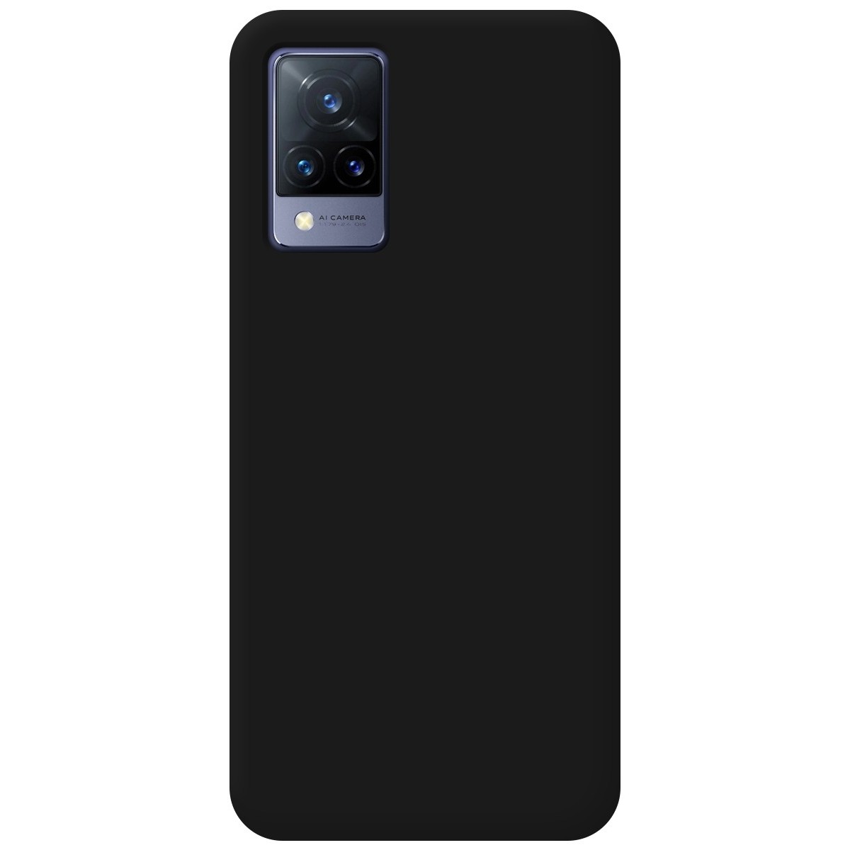 Funda Silicona Líquida Ultra Suave para Vivo V21 5G color Negra