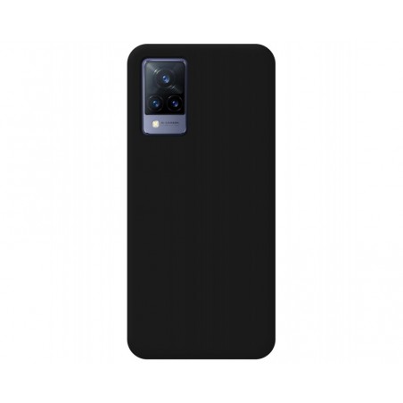 Funda Silicona Líquida Ultra Suave para Vivo V21 5G color Negra