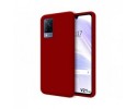 Funda Silicona Líquida Ultra Suave para Vivo V21 5G color Roja