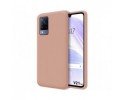 Funda Silicona Líquida Ultra Suave para Vivo V21 5G color Rosa
