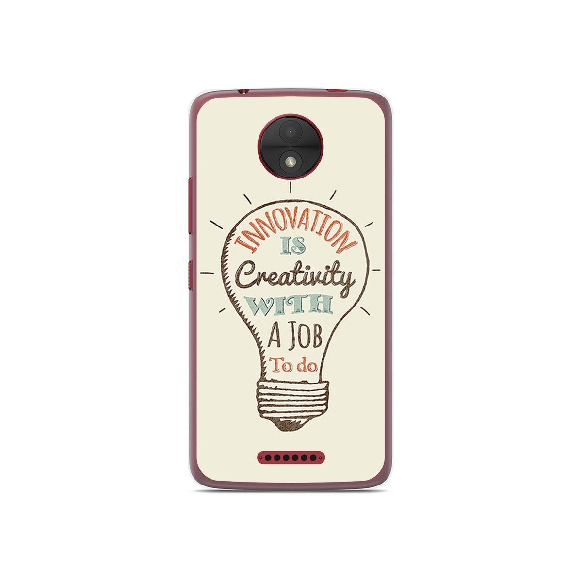 Funda Gel Tpu para Motorola Moto C Diseño Creativity Dibujos