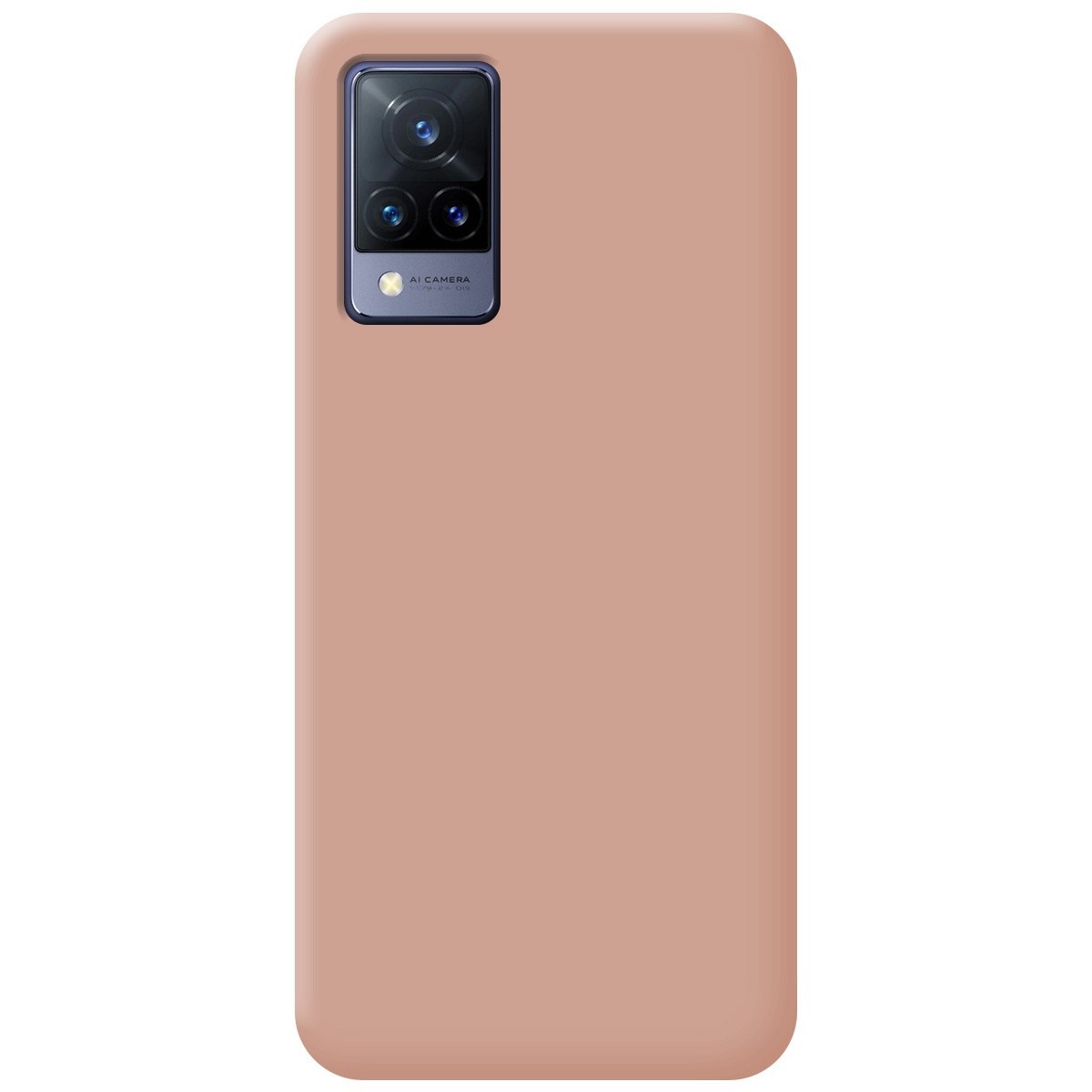 Funda Silicona Líquida Ultra Suave para Vivo V21 5G color Rosa
