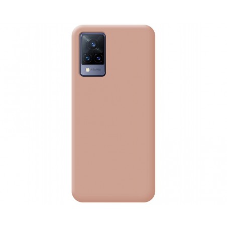 Funda Silicona Líquida Ultra Suave para Vivo V21 5G color Rosa
