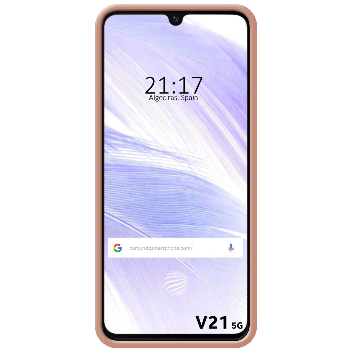Funda Silicona Líquida Ultra Suave para Vivo V21 5G color Rosa