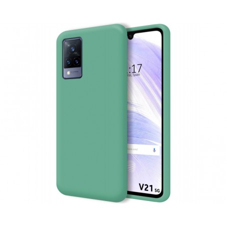 Funda Silicona Líquida Ultra Suave para Vivo V21 5G color Verde