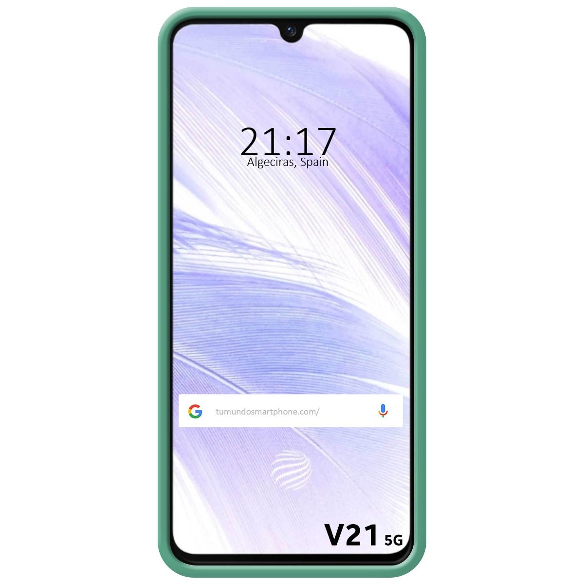 Funda Silicona Líquida Ultra Suave para Vivo V21 5G color Verde
