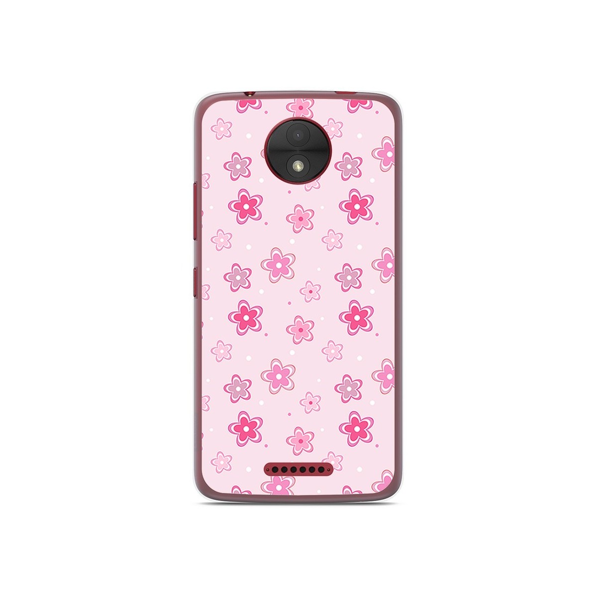 Funda Gel Tpu para Motorola Moto C Diseño Flores Dibujos