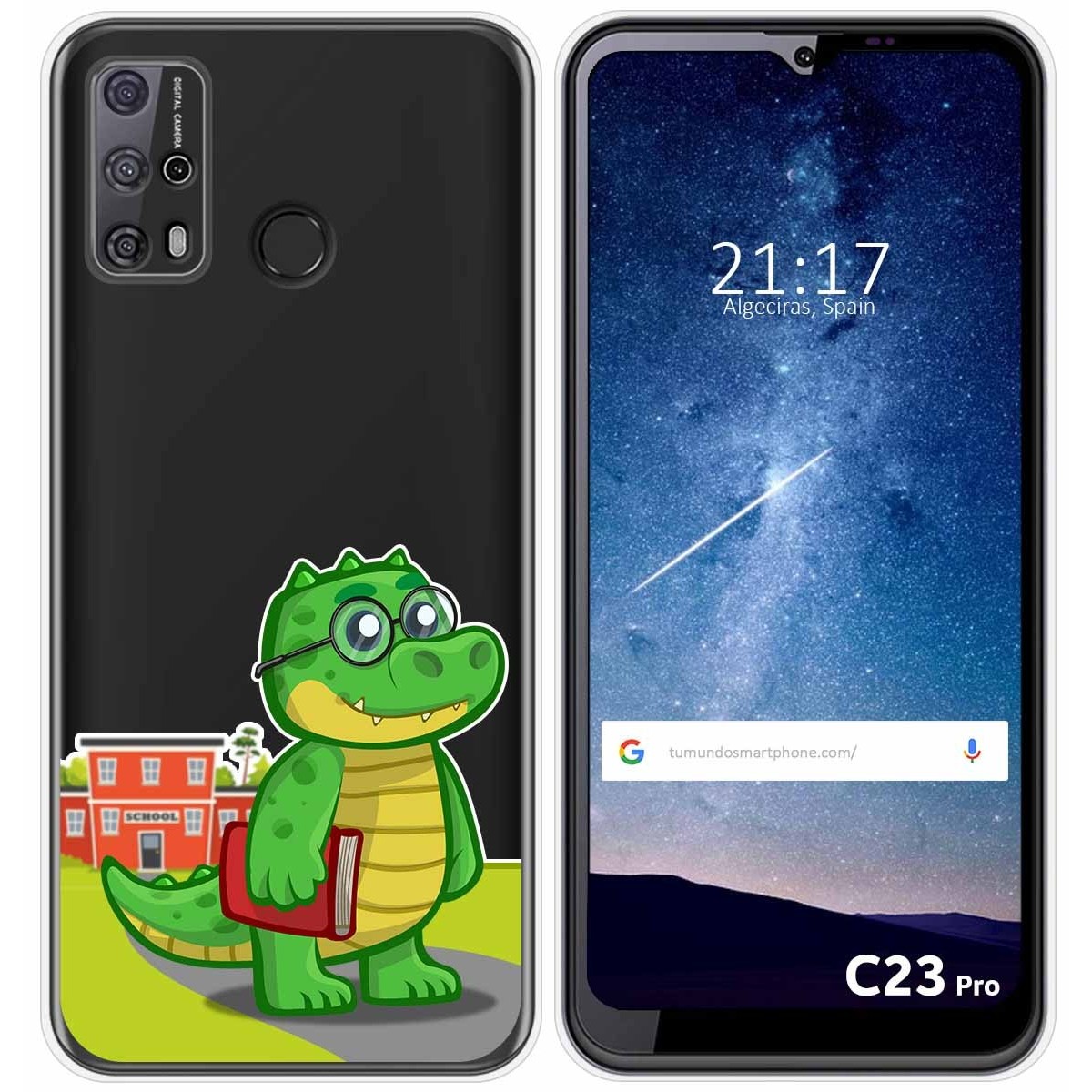 Funda Silicona Transparente para Oukitel C23 Pro diseño Coco Dibujos