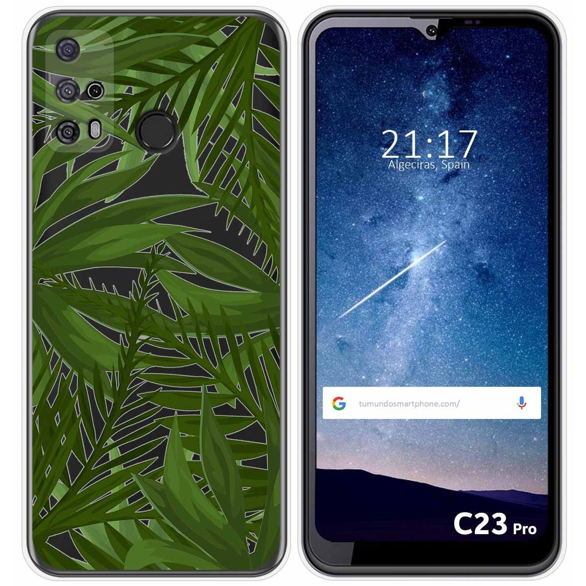 Funda Silicona Transparente para Oukitel C23 Pro diseño Jungla Dibujos