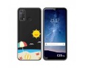 Funda Silicona Transparente para Oukitel C23 Pro diseño Playa Dibujos