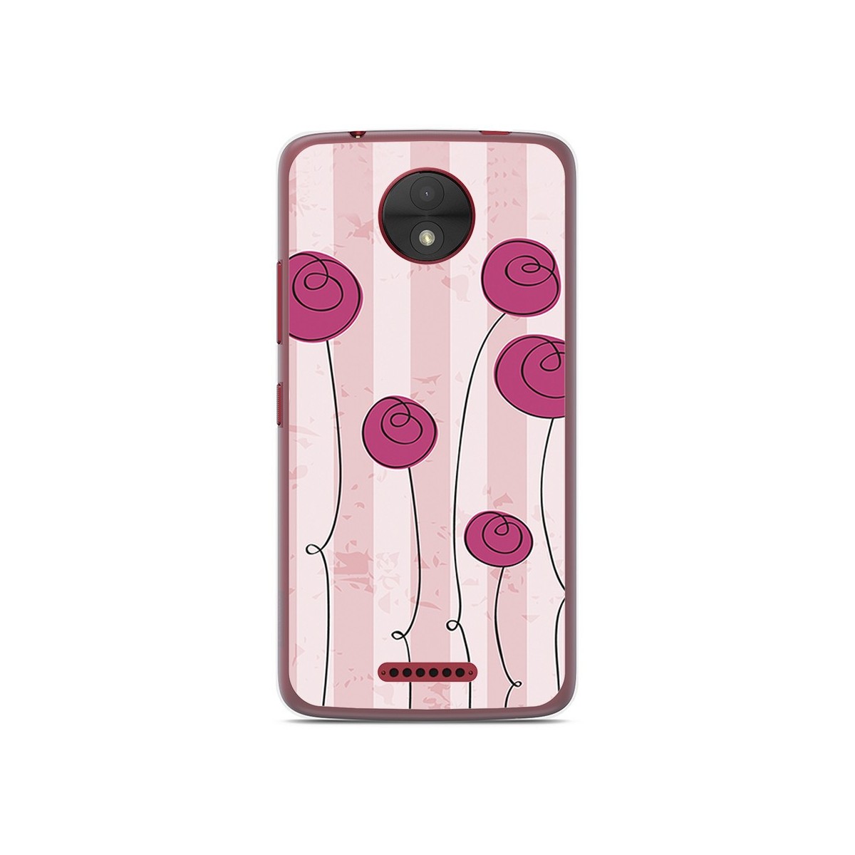 Funda Gel Tpu para Motorola Moto C Diseño Flores Vintage Dibujos