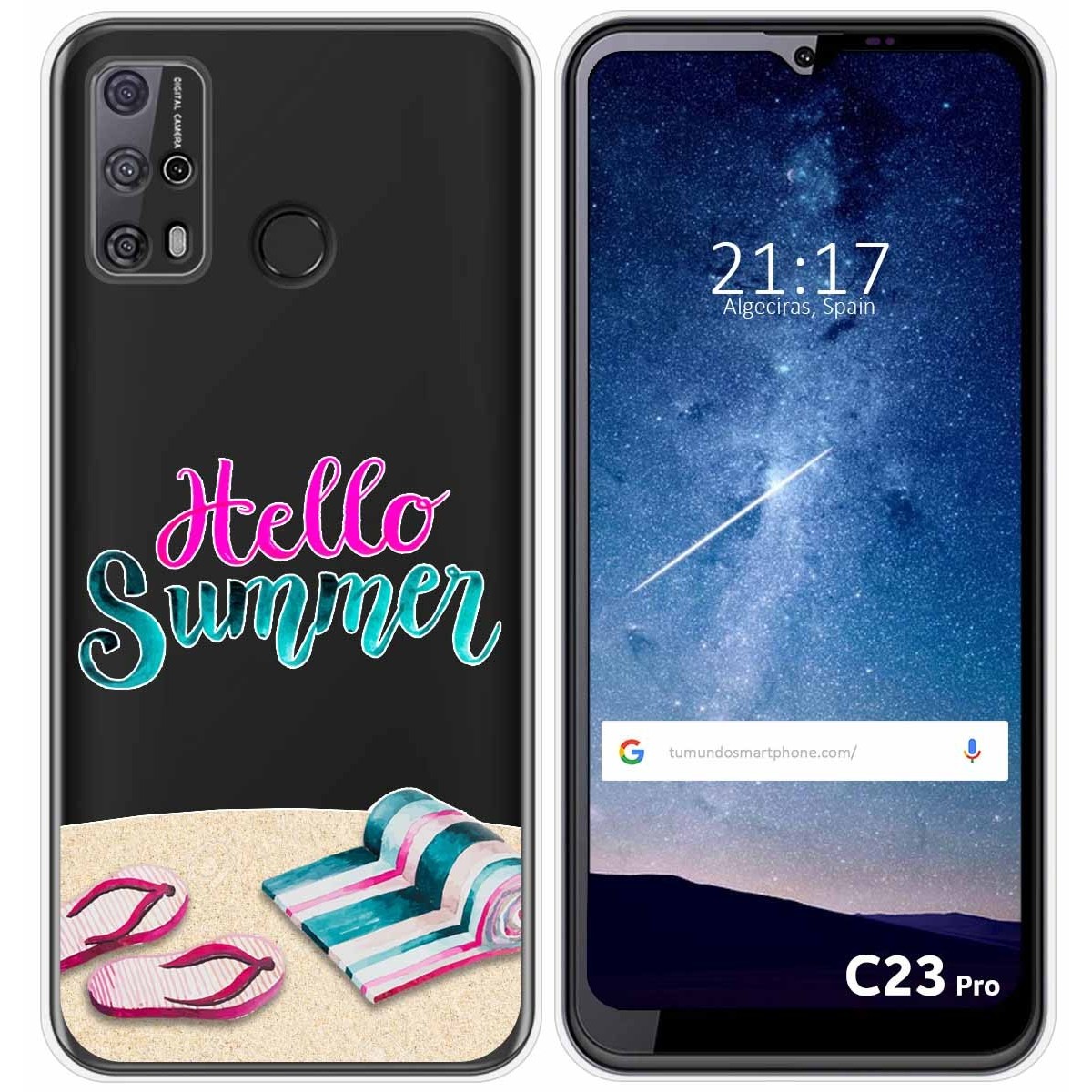 Funda Silicona Transparente para Oukitel C23 Pro diseño Summer Dibujos