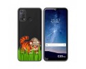 Funda Silicona Transparente para Oukitel C23 Pro diseño Tigre Dibujos
