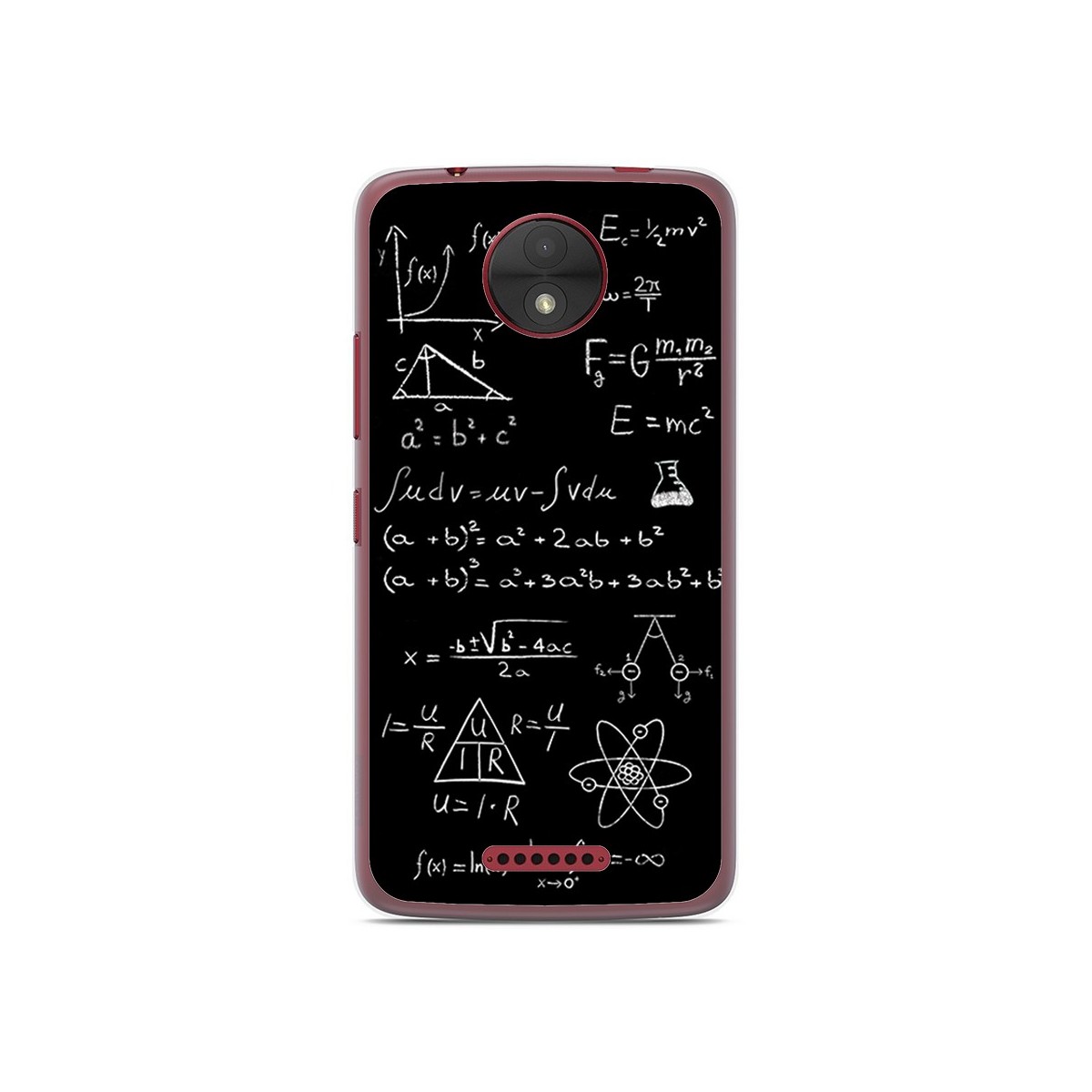 Funda Gel Tpu para Motorola Moto C Diseño Formulas Dibujos
