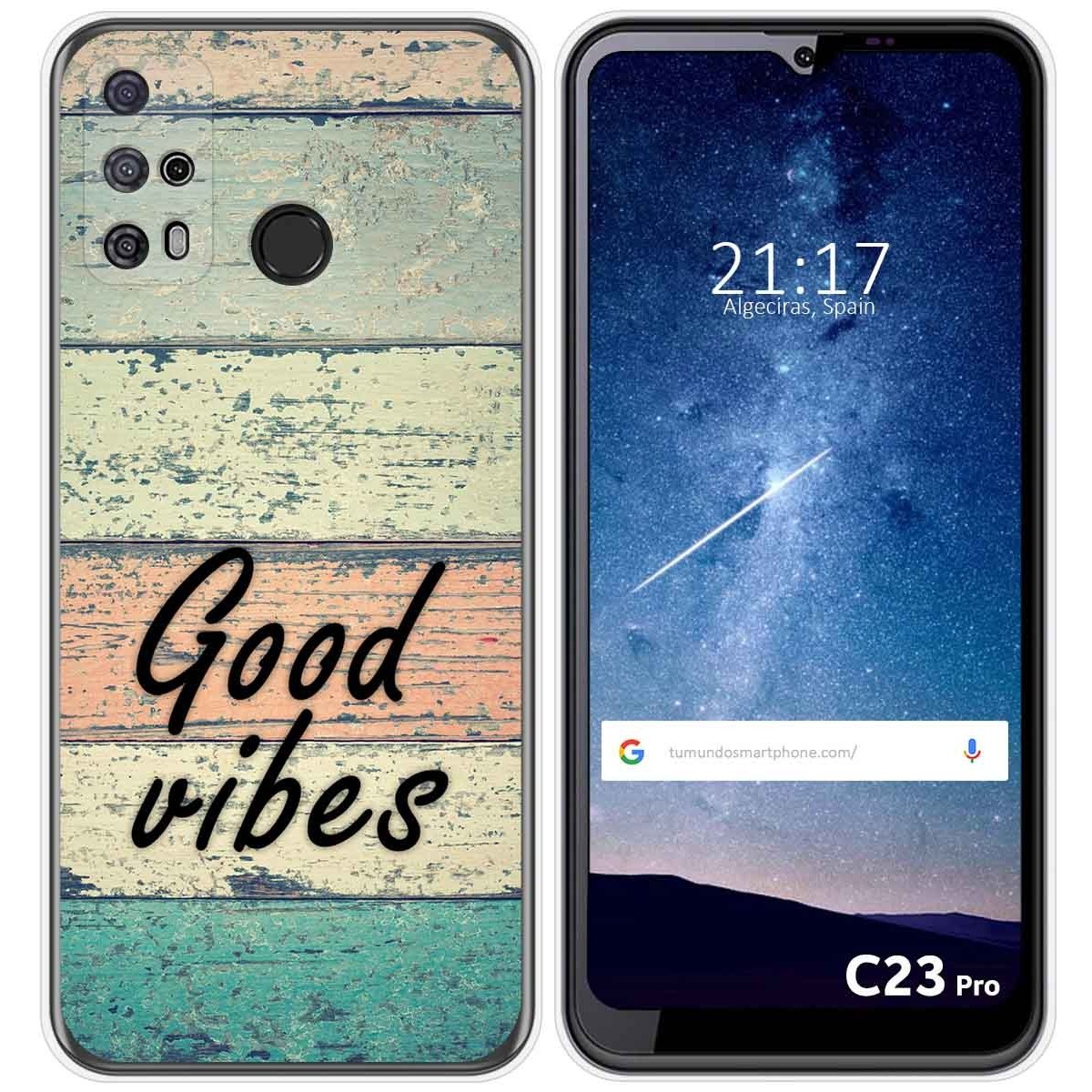 Funda Silicona para Oukitel C23 Pro diseño Madera 01 Dibujos