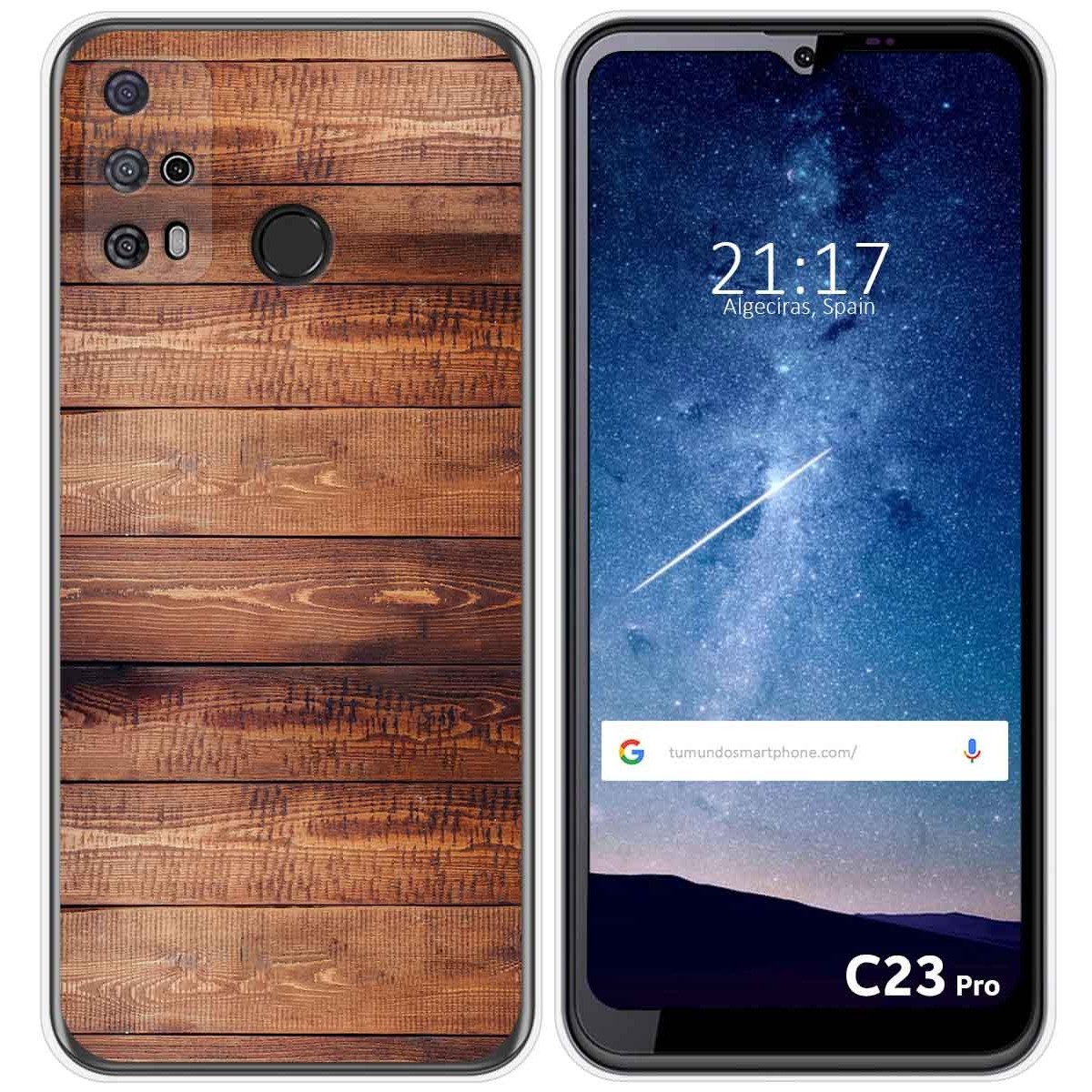 Funda Silicona para Oukitel C23 Pro diseño Madera 02 Dibujos