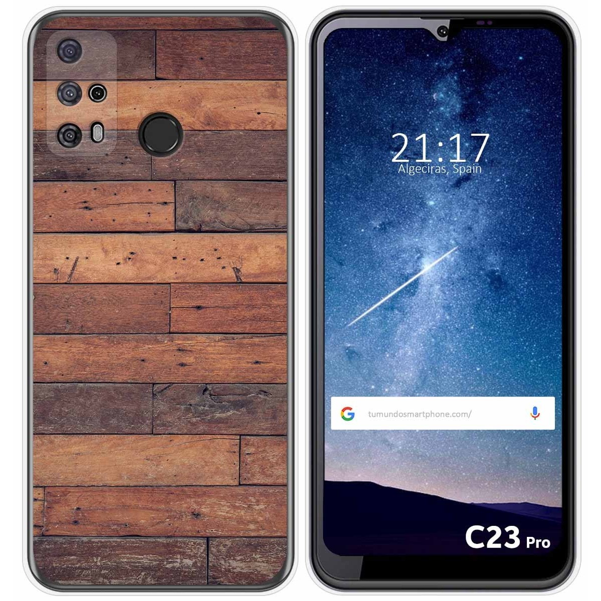 Funda Silicona para Oukitel C23 Pro diseño Madera 03 Dibujos