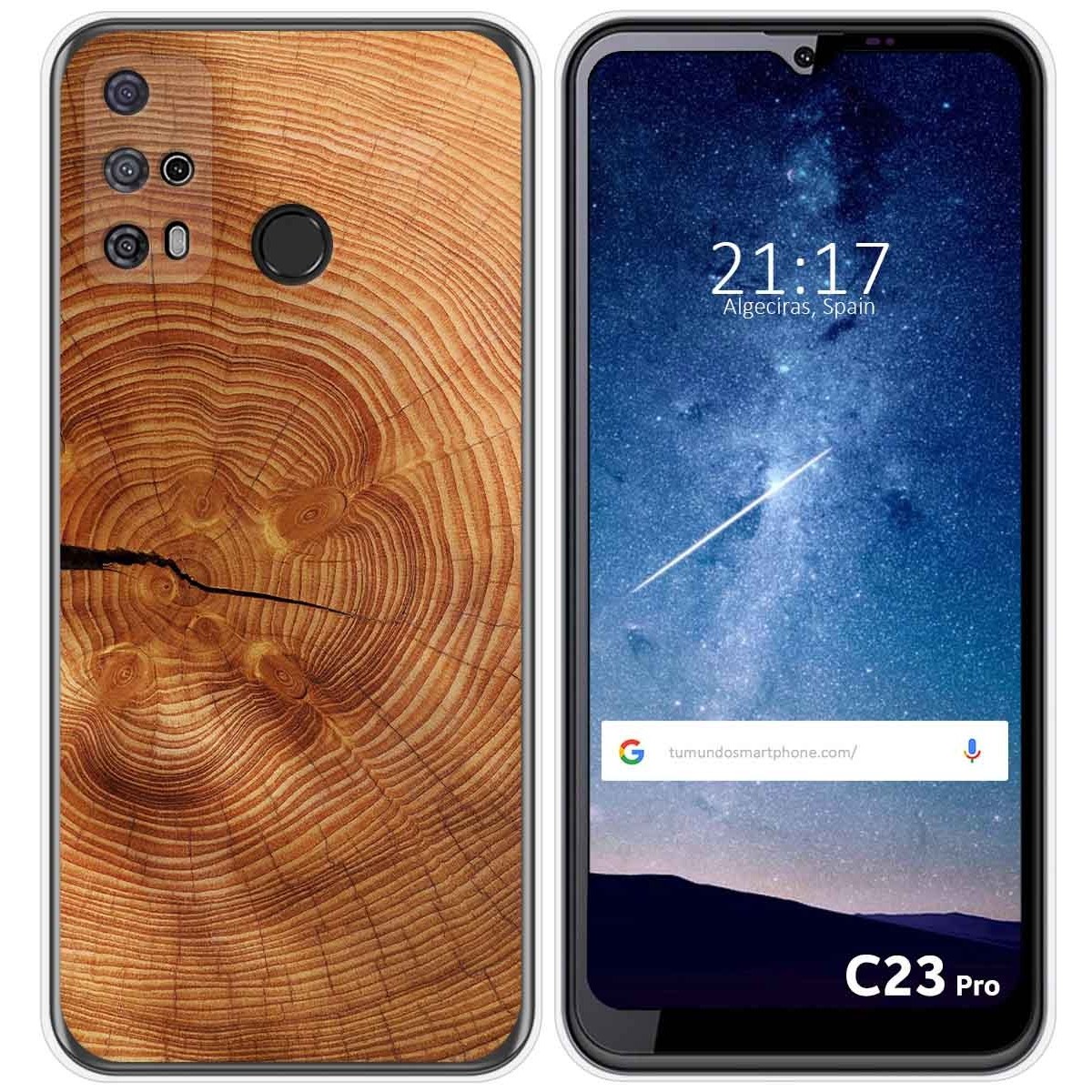 Funda Silicona para Oukitel C23 Pro diseño Madera 04 Dibujos