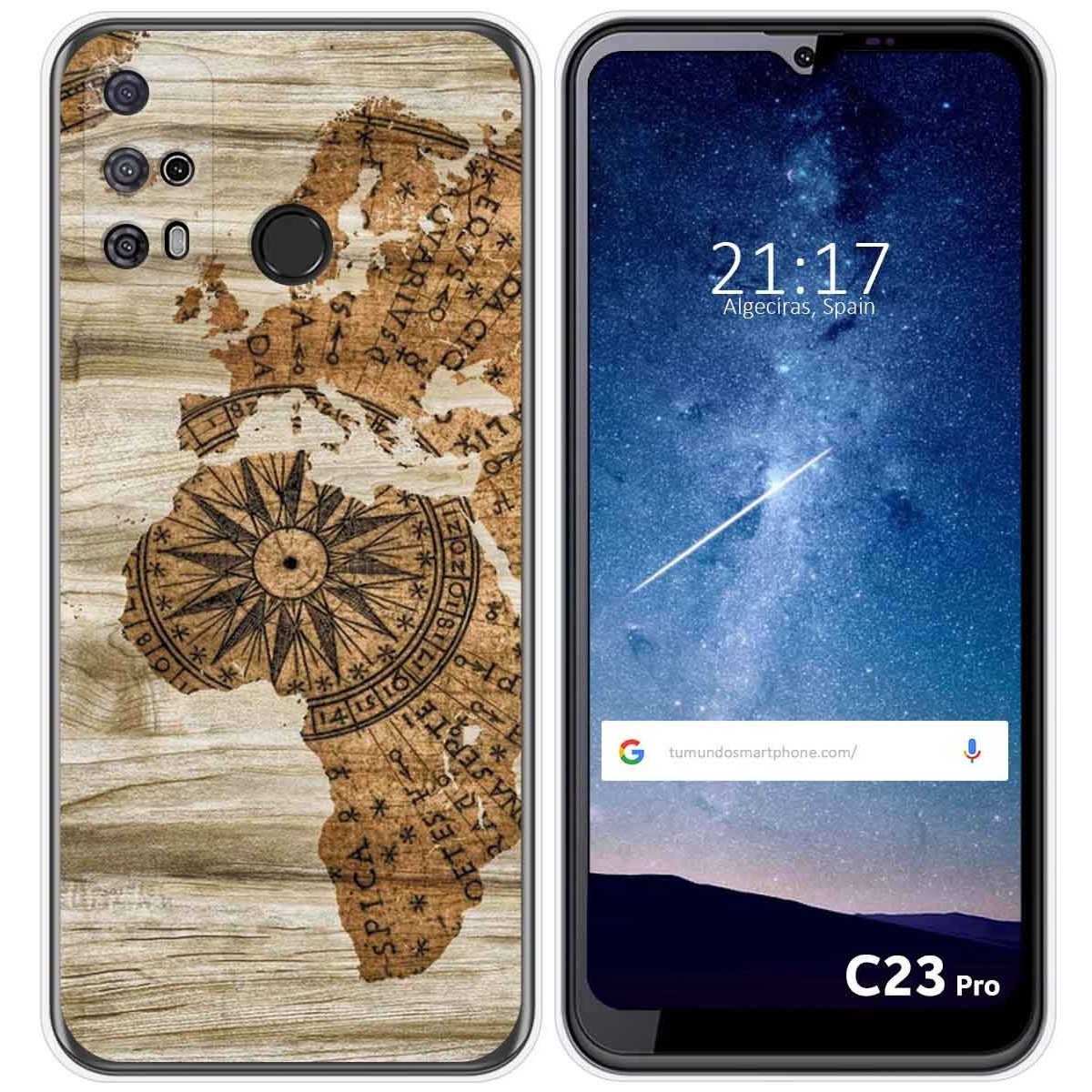 Funda Silicona para Oukitel C23 Pro diseño Madera 07 Dibujos
