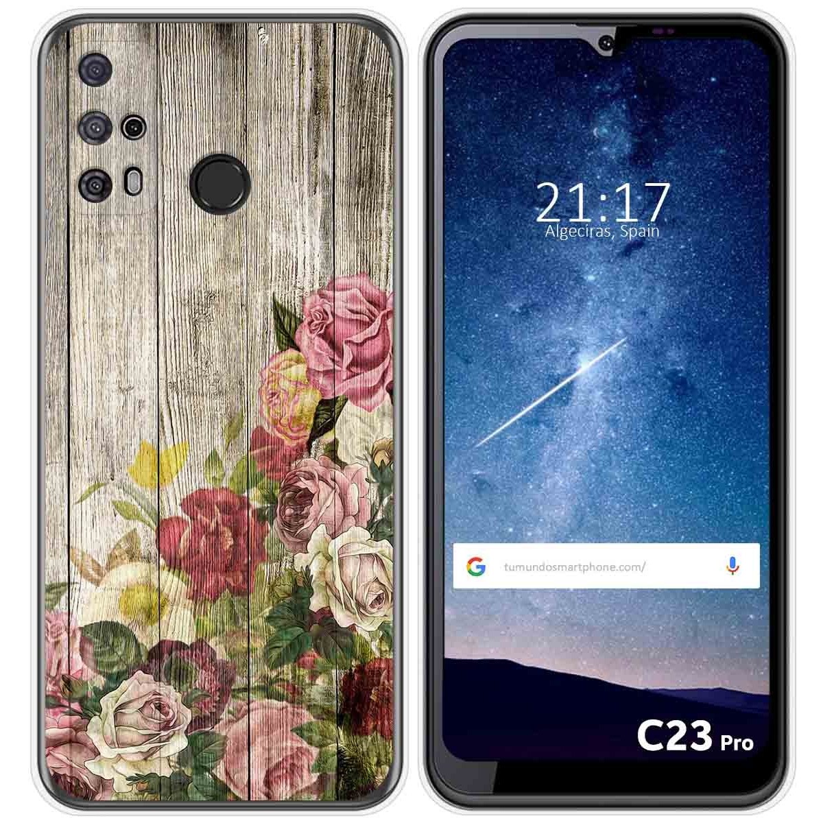 Funda Silicona para Oukitel C23 Pro diseño Madera 08 Dibujos
