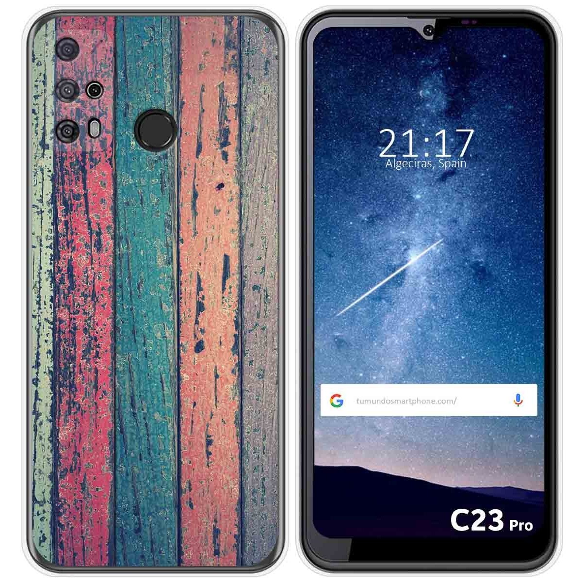 Funda Silicona para Oukitel C23 Pro diseño Madera 10 Dibujos