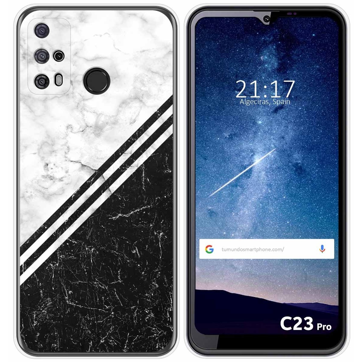 Funda Silicona para Oukitel C23 Pro diseño Mármol 01 Dibujos