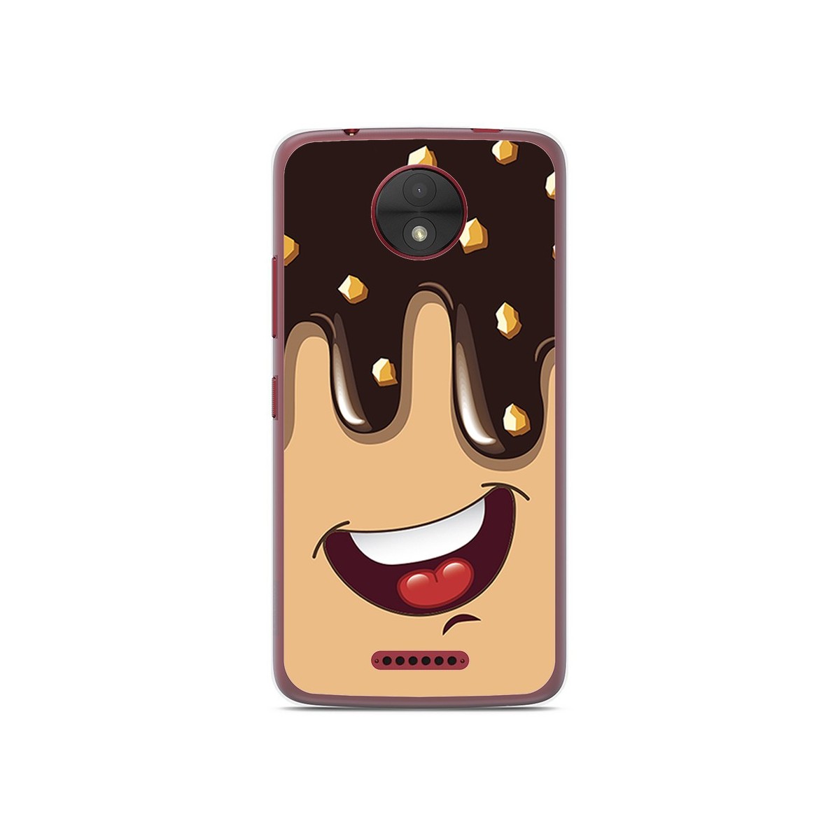Funda Gel Tpu para Motorola Moto C Diseño Helado Chocolate Dibujos
