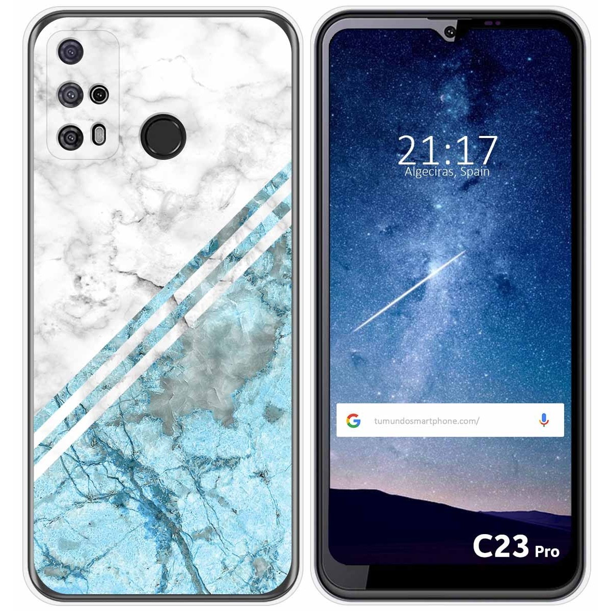 Funda Silicona para Oukitel C23 Pro diseño Mármol 02 Dibujos