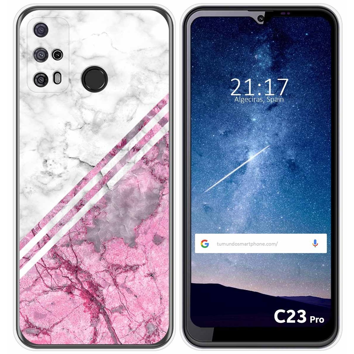 Funda Silicona para Oukitel C23 Pro diseño Mármol 03 Dibujos