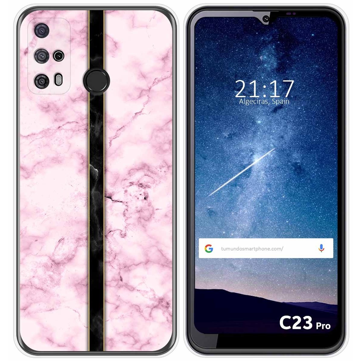 Funda Silicona para Oukitel C23 Pro diseño Mármol 04 Dibujos