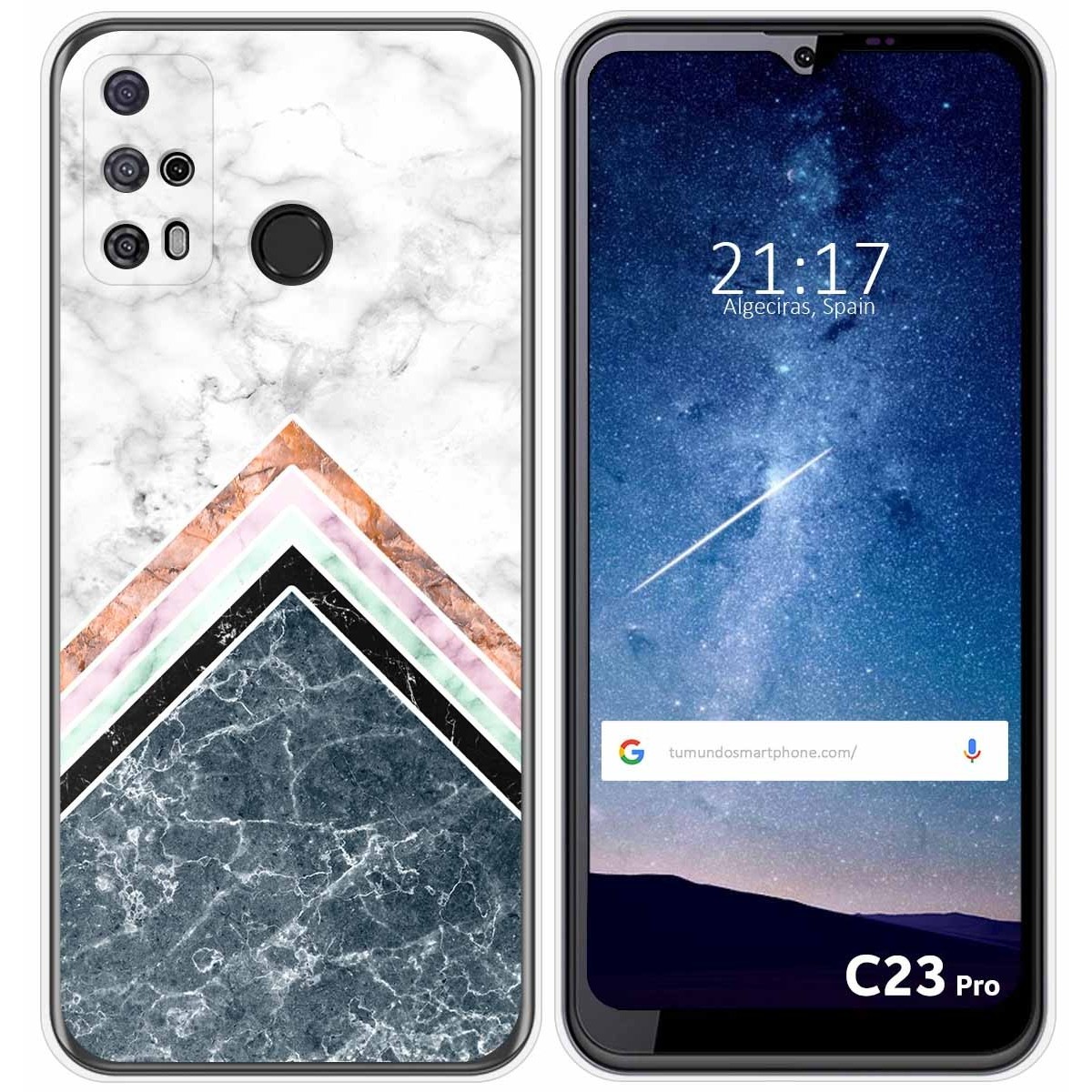 Funda Silicona para Oukitel C23 Pro diseño Mármol 05 Dibujos