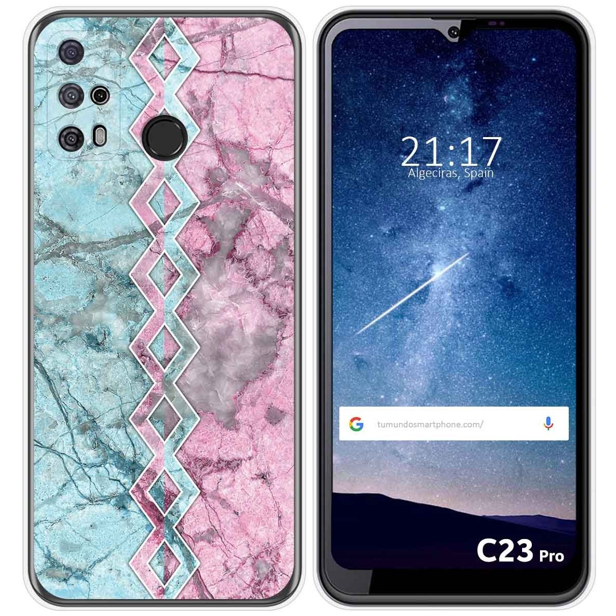 Funda Silicona para Oukitel C23 Pro diseño Mármol 08 Dibujos